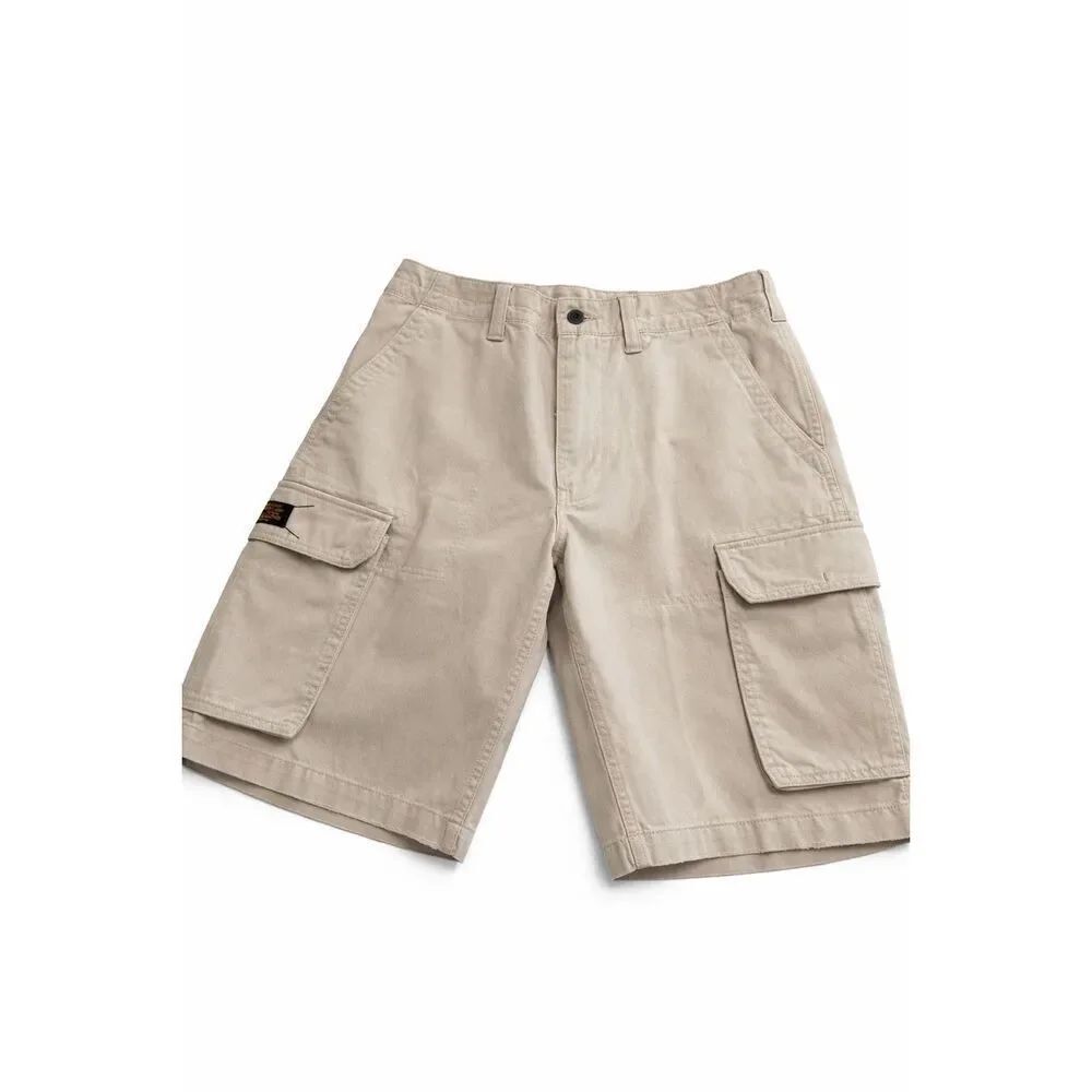 Polo Jeans Co. Ralph Lauren Military Surplus Khaki Cargo Twill Shorts Size 32